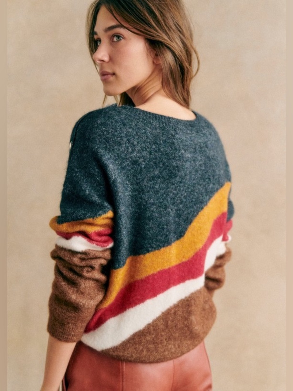 LES COMPOSANTES POUR SEZANE Kid Mohair Alpaca Merino Sweater Size Small VGUC - Picture 2 of 8